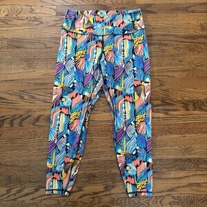 Patagonia Maipo 7/8 Tights Leggings Joy/Pitch Blue L EUC